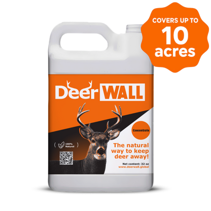 Deer Wall Garden Shield Spray – 2.5 Gallons (Concentrate) All-Natural Deer Repellent